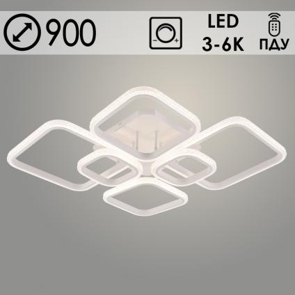 Люстра DK06335C/6 PR WT белый 168W LED 3000K-6000K d900 ПДУ(ИК) диммер, HN24